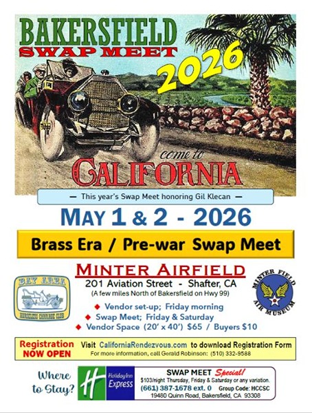 Bakersfield Pre-War Swap Meet flyer May 2026